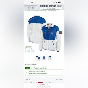 Wear by Erin Andrew’s cinched Buffalo Bills jacket